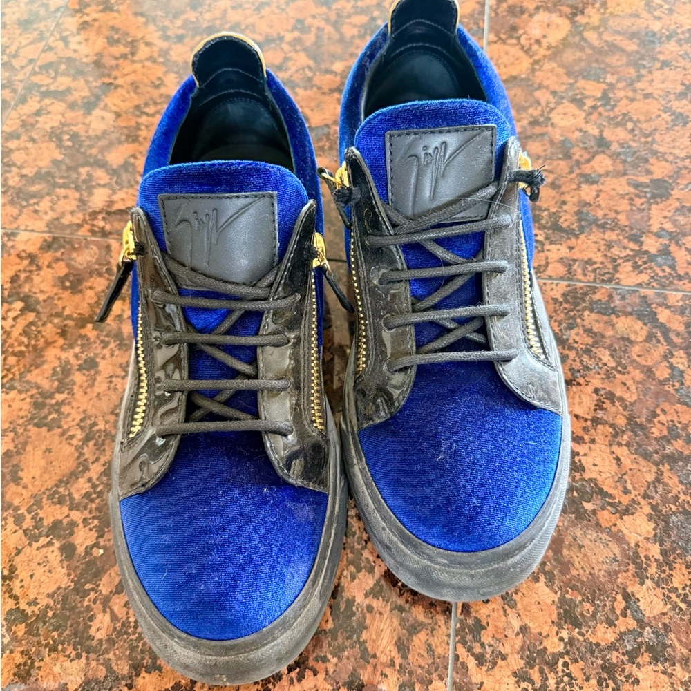 Blue and Black Unisex Shoes